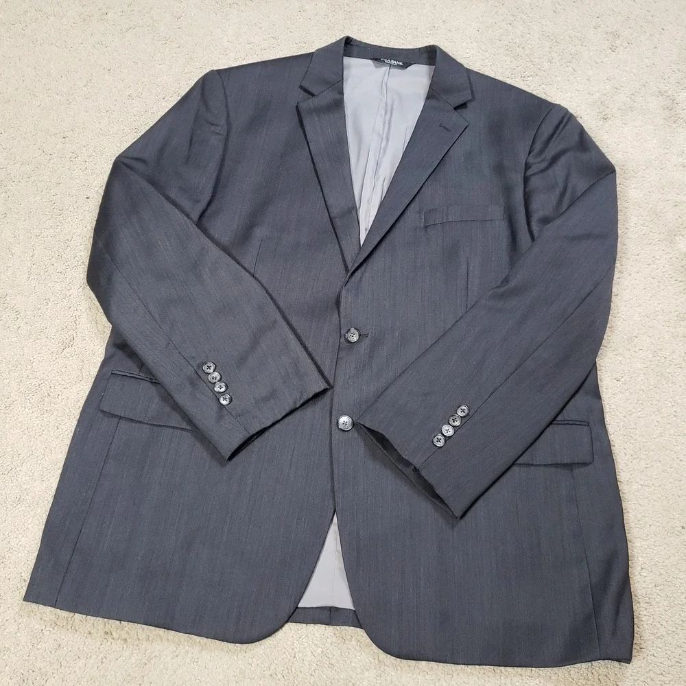 Jos‎ A Bank Jacket 2XL 2XLT Gray Wool Tailored Traveler Blazer Sport Coat 50L